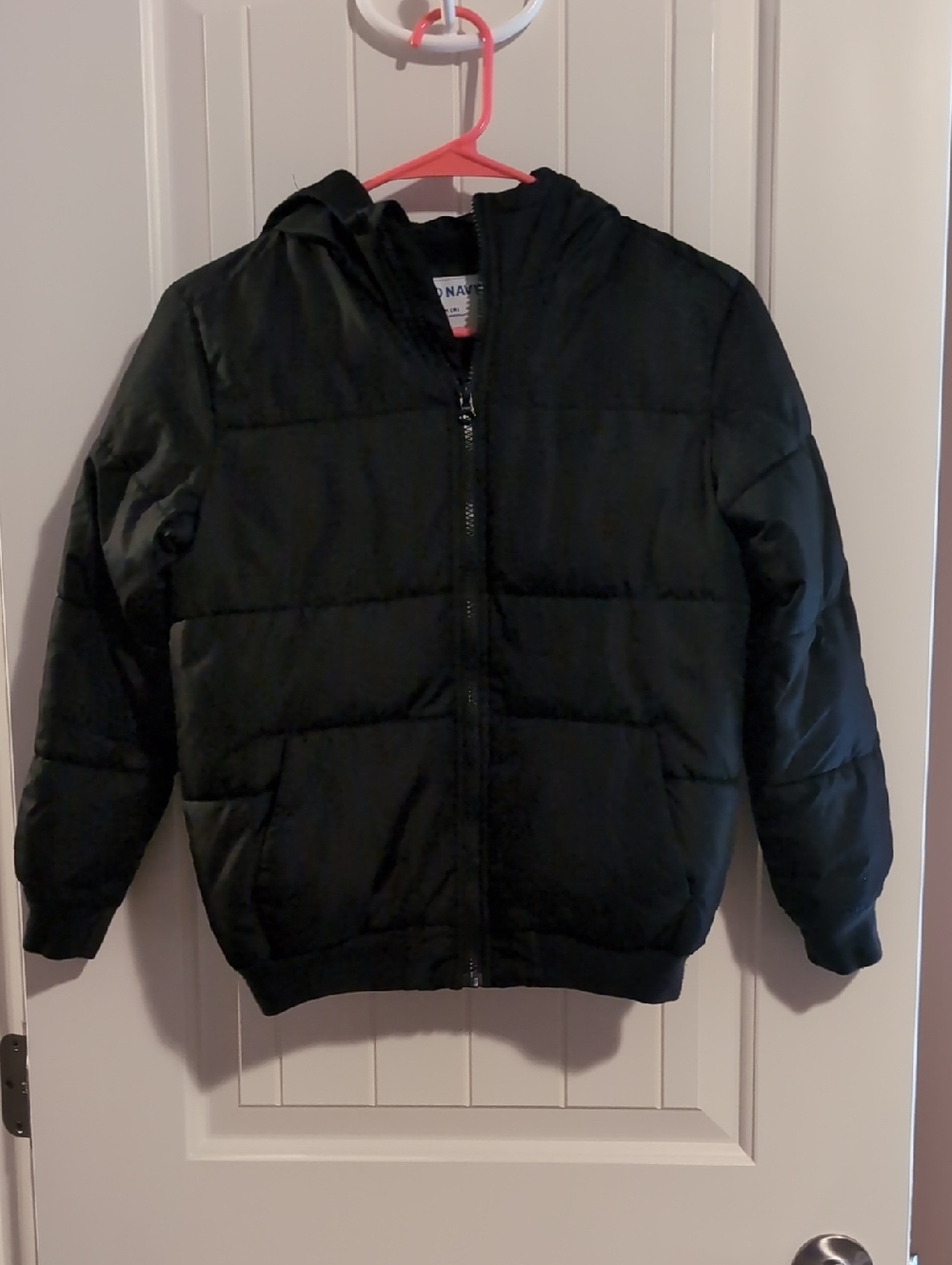 Old Navy - Black Hooded Puffer Jacket for Kids